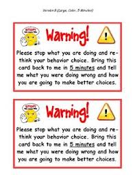 Warning Cards A Classroom Management Tool Classroom Management Tool Teaching Classroom Management Classroom Behavior Management