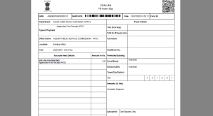 Form of receipt psc : How To Pay Apsc Challan Online Offline Details Inside