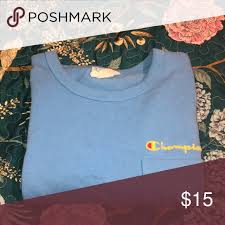 Blue Champion Short Sleeve T Shirt In 2020 Champion Tops Sleeves Short Sleeve