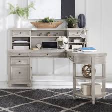 The additional l shaped desk space will let me spread out all my notes and jottings and keep my main desk area solely for fortunately, an l shaped desk isn't hard to find or hack. Harvest Home L Shaped Desk W Hutch Cottonfield White By Liberty Furniture Furniturepick
