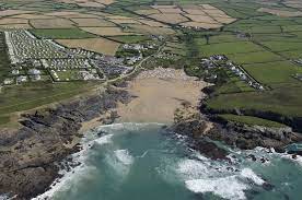 Treyarnon Bay Cornwall Coast Aerial View Cornwall Coast Aerial View Aerial Images