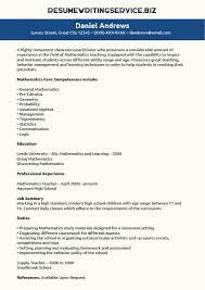 Impressive Maths Teacher Resume Sample