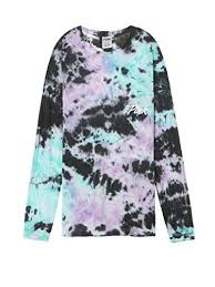 Black And White Tie Dye Long Sleeve Shirt Vs Pink Victoria S Secret Pink Tie Dye Long Sleeve Campus Pocket Campus Tee Tie Dye Long Sleeve Clothes Graphic Long Sleeve Shirts