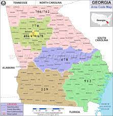 Where is the area code 470 located in georgia, united states? Georgia Area Codes Map Of Georgia Area Codes