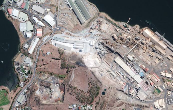 Mining concession aerial map view
