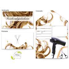 Gutschein vorlagen für jeden anlass. Gutschein Kosmetik Friseur Locken