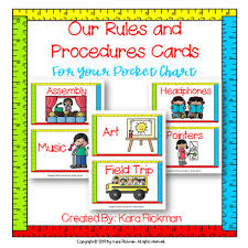 rules and procedure cards for your pocket chart or bulletin board