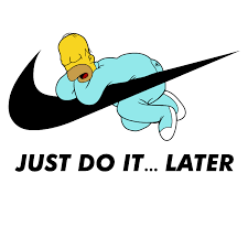 Homer Simpson Just Do It Later Sticker Sticker Mania