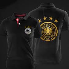 Die meisten auswärtsspiele, in denen es nicht möglich war, mit weißen trikots zu spielen, bestritt die deutsche elf mit grünen trikots und weißen hosen. German National Team Logo Polo Deutschland Fussball Bund Polo Shirts Wishiny