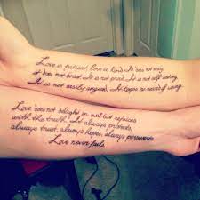 Getting a matching tattoo is also so popular among celebrity there're many couples' tattoo ideas that you'll fall in love in 2019, for instance, minimal tattoos, quote tattoos, and numeral tattoos. Super Sweet Couples Tattoo Idea I M Not Sure I D Want It Quite So Big But Still Love It Couple Tattoo Quotes Love Quote Tattoos Tattoo Quotes