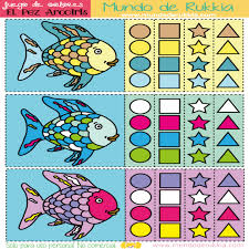 Platiquen de cómo los peces hacen burbujas cuando respiran. Juego De Colores Del Pez Arcoiris Actividades De Peces Peces Arco Iris Artesanias De Pesca