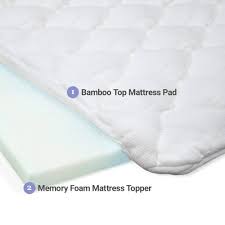 Check spelling or type a new query. Double Thick 2 Piece Bamboo Mattress Pad Comfort Topper Eluxury
