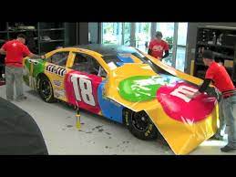 Carefully inspect a car for signs of accident or rust can you spot the difference now? Incredible 2013 Kyle Busch M M S Nascar Wrap Time Lapse How Nascar Cars Are Painted Youtube