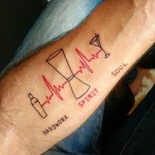 Cocktailsforyou On Instagram Bar Tattoo Of The Day Name Heartbeat Bar Tattoo Bartender Avinash0090 C4you Cockt Tattoos Bartender Triangle Tattoo