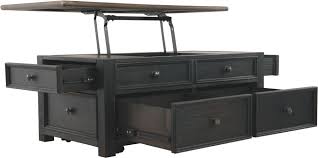 Signature Design By Ashley Living Room Tyler Grayish Brown Black Creek Lift Top Coffee Table W 4 Storage Drawers T736 20 In 2020 Dining Room Server Dining Room Bench Signature Design