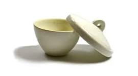 Porcelain Crucible with Lid, Short Form, 30 ml Capacity, pack/30