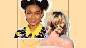 One of the easy updos for medium hair you can try out any time is braiding two bigger strands on each side and bringing them together for a cute half up, half down look. 10 Cool And Easy Buns That Work For Short Hair