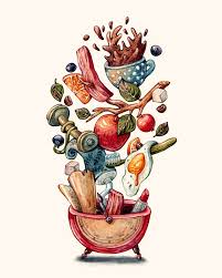 Morning Routine By Olga Svart Food Illustration Art Illustration Art Japanese Art