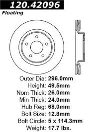 2008 nissan altima disc brake rotor front front front front front front front front front centric 120 42096cry