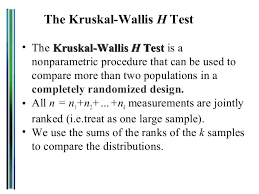Thesis Using Kruskal Wallis Statistics