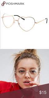 This tapered lens shape helps add width to the top of your face without drawing too much attention to your cheeks, giving your face a balanced look. Clear Lens Heart Shape Glasses Gold Frames Gold Heart Shaped Glasses With Clear Lens Uv400 Protection Clear Lens Heart Shaped Glasses Gold Frame Glasses