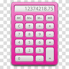 The free images are pixel perfect to fit your design and available in both png and vector. Icons Calculator White And Pink Calculator Displaying Numbers Transparent Background Png Clipart Hiclipart