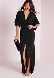 Missguided Slinky Kimono Maxi Dress Black Kimono Maxi Dress Black Maxi Dress Shop Cocktail Dresses