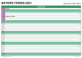 Schulferien von ferienbeginn bis ferienende. Ferien Bayern 2021 Ferienkalender Ubersicht