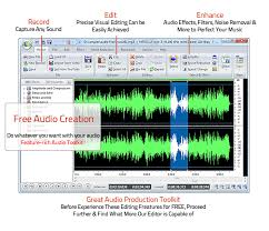 Full of effects and advanced audio tools. Free Audio Editor Easy To Use Free Audio Editor Software And Music Recorder Software