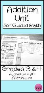 Addition Unit For Guided Math Or Math Workshop Grade 3 And 4 Guided Math Math Math Workshop