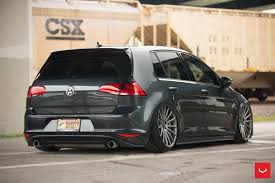 slammed beauty black vw golf gti on custom rims golf gti vw golf volkswagen gti