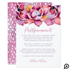 Check out our covid bridal shower selection for the very best in unique or custom, handmade pieces from our party games shops. Bridal Shower Cancellation Cards Wording Bridalpulse