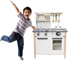 robud wooden pretend play kitchen set