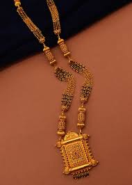 Latest design in 22kt gold. Rectangle Design Pendant Mangalsutra Sonchafa