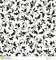 Black and white elegant floral swirl seamless pattern, vector background. Floral Pattern Vector Floral Pattern Design Victorian Pattern
