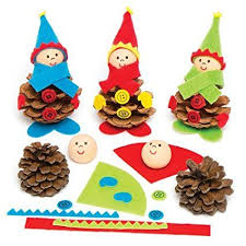 Kits De Fabrication De Lutins En Pommes De Pins Naturelles Pour Enfant Assortiment De Jouet Decoration Noel Fait Main Lutin De Noel Noel Bricolage Decoration