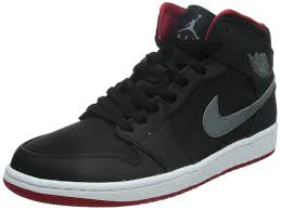 Nike Air Jordan 1 Mid White Black Grey Robot Check Jordans For Men Jordan 1 Mid Nike Jordan