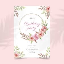 Luncheon program template rome fontanacountryinn com. Free Vector Floral Birthday Invitation Template