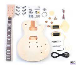 Diy Lp Build Your Own Guitar Kit Mahogany Body Flamed Maple Kbg Lp Mt Guitar Kits Build Your Own Guitar Guitar