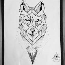 facile dessin geometrique idee comment dessiner loup geometrictattoos un coloriage avion de chasse