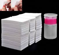 1000PCS Nail Cotton Pads,1pcs Push Down Pump Dispenser Bottle for Nail  Alcohol Polish Removal,Nail Wipes,Lint Free Wipes for Acrylic Nails,Gel  Residue ...