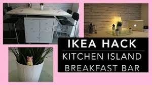 Ikea kitchen island breakfast bar table. Ikea Hack Diy Kitchen Island Breakfast Bar Storage Unit Youtube