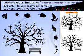 Dead Tree And Leaves Template Graphic By Arcs Multidesigns Creative Fabrica