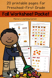 This page is filled with over 300,000+ pages of free printable worksheets for 1st grade including both worksheets, games, and activities to make learning. Fall Worksheet Packet For Preschool First Grade Mamas Learning Corner