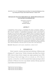 Check spelling or type a new query. Pdf Memahami Strategi Implementasi Sistem Pengendalian Manajemen Komprehensif