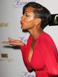 From meagan good short wavy formal hairstyle black hair color. Pin On Haircuts