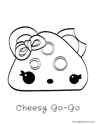 Free printable num noms coloring pages for preschool and kindergarten kids. Num Noms Cheesy Go Go Coloring Page Coloring Page Central