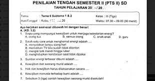 Pada kesempatan kali ini aku akan menyebarkan soal tematik kelas 6 tema 3 subtema 3 dan kunci jawaban berupa tautan link yang sanggup anda download secara gratis. Soal Ulangan Kelas 3 Tema 6 Subtema 1 Dan 2 Sekolahdasar Net