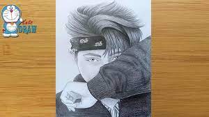 I'm farjana i'm just trying to show step by step drawing tutorials with easy. Pencil Sketch Drawing Of Bts Kim Namjoon Step By Step How To Draw A Boy Youtube