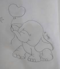 Elefante Baby Embroidery Fabric Painting Baby Drawing